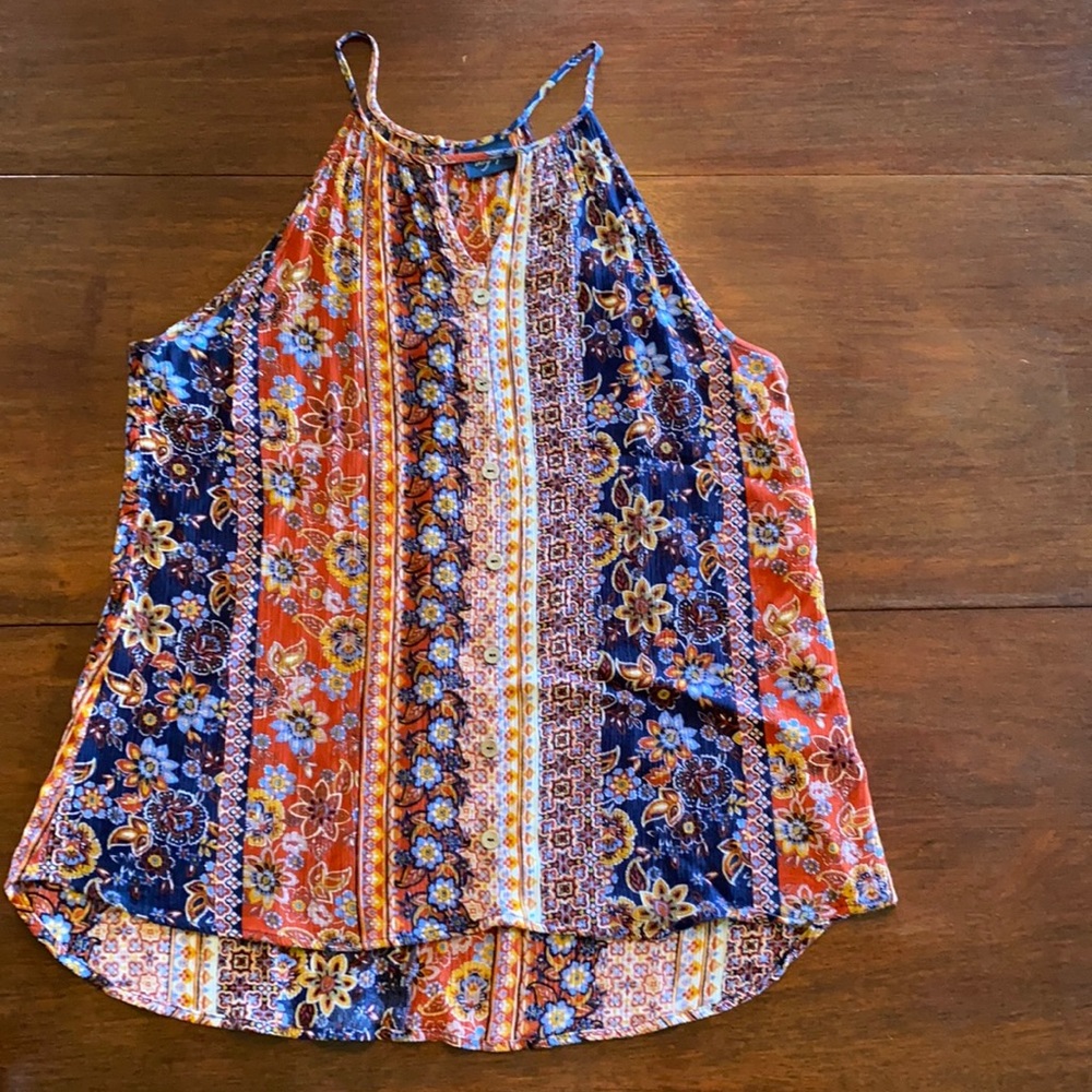 Day trip patterned tank top